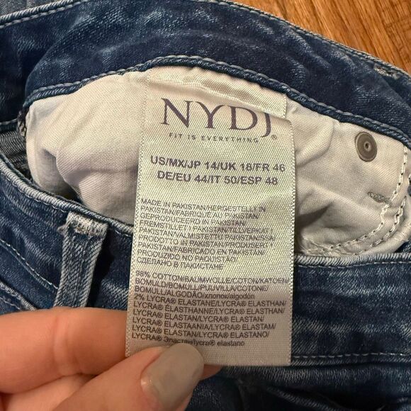 NYDJ Barbara Bootcut stretch high rise jeans size 14 - Picture 4 of 10